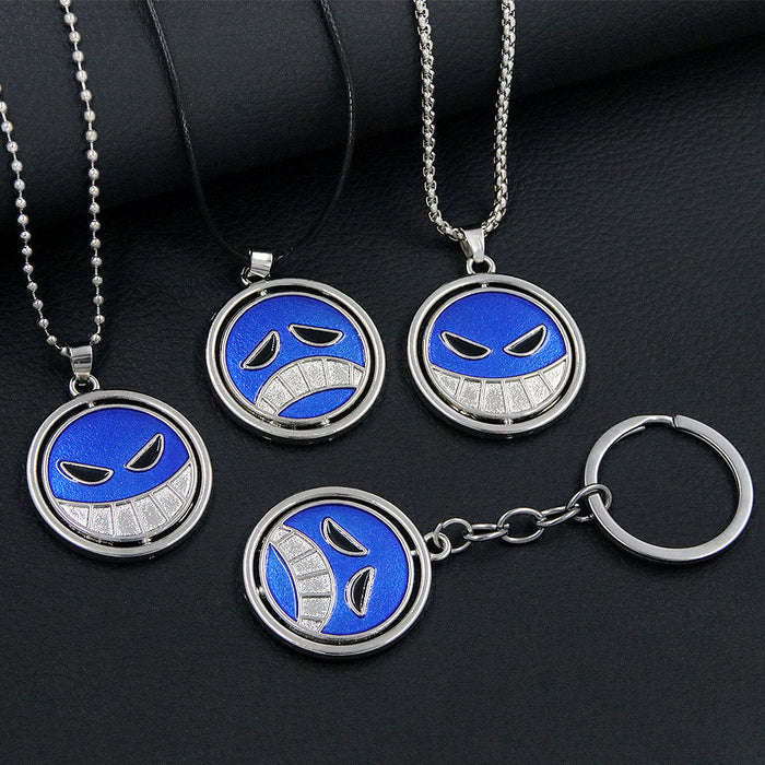 Wholesale Rotating necklace, metal trendy and versatile hanging accessory for men and women