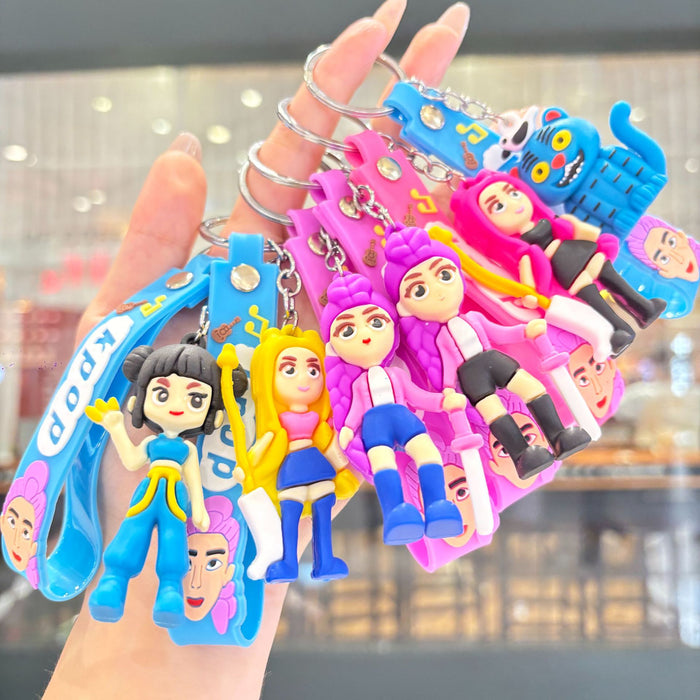 Wholesale PVC Keychain Bag Charm Korean Anime  Hunting Witch Squad Style Trendy Birthday Gift