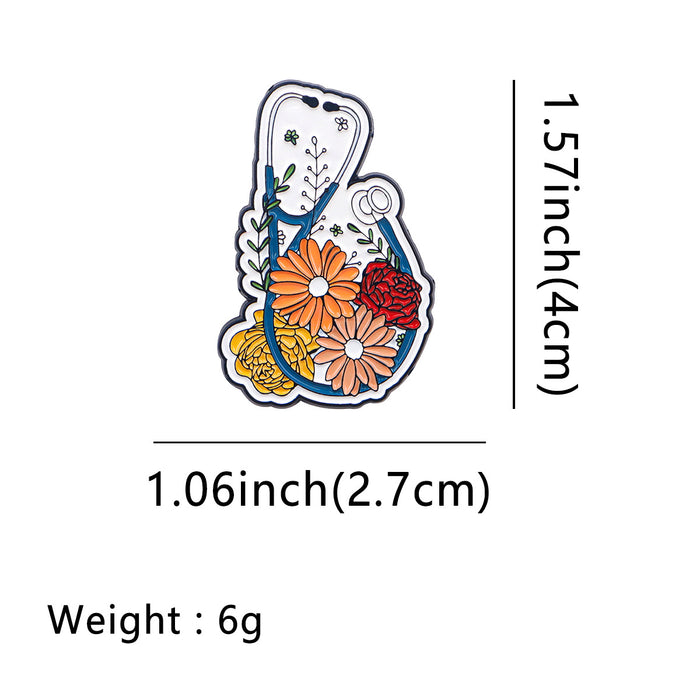 Wholesale 5pcs Human Organs Heart Brain  Doctor Badge Clothing Backpack Decorative Alloy Brooch