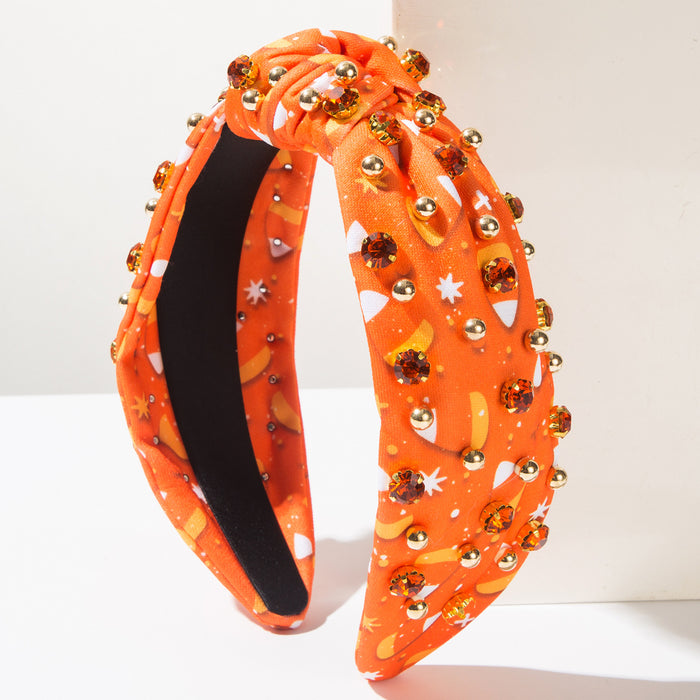 Wholesale Halloween headband female head hoop pearl rhinestone head