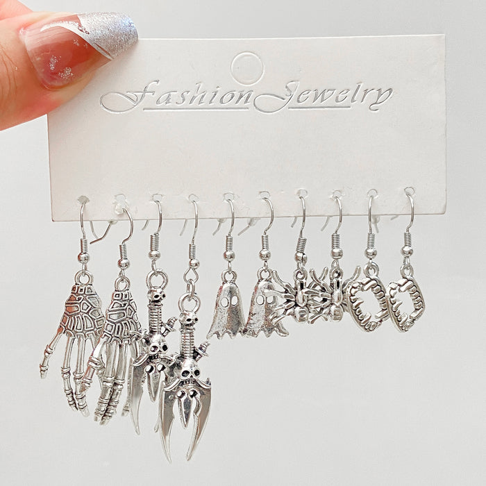 Wholesale Love Butterfly Earrings Set Creative Snake Sword Earrings Halloween Earrings