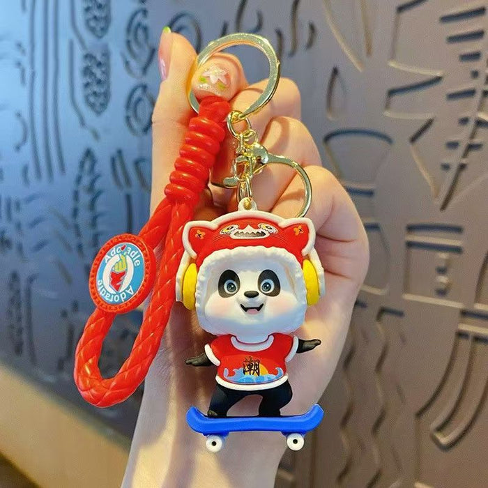 Wholesale Cartoon National Trend Opera Panda Cute Doll Keychain JDC-KC-ZT006