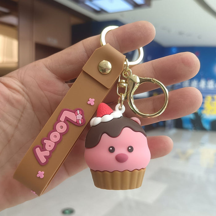 Wholesale Cartoon Silicone Doll Keychain JDC-KC-KuangK040