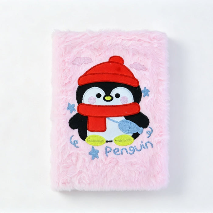Wholesale Plush Furry Notebook with Embroidery Cute Christmas Design