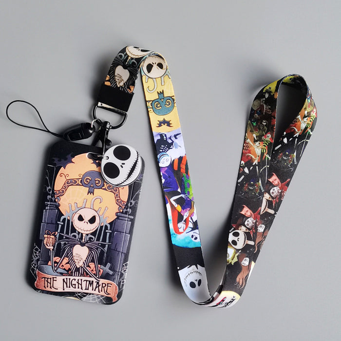 Wholesale  Cartoon Anime Phone Lanyard Card Holder For Students Bus Pass ID Badge Everyday Accessory