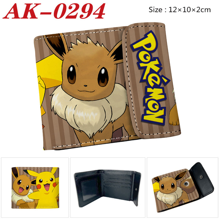 Wholesale Anime Snap Button PU Leather Short Wallet Unisex Card Coin Purse Trendy Boutique Gift