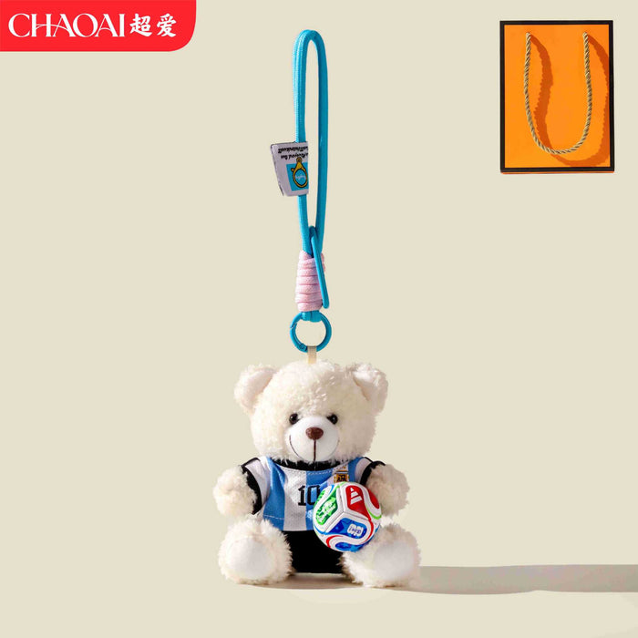 Wholesale Plush Football Bear Keychain - World Cup Fan Gift Accessory