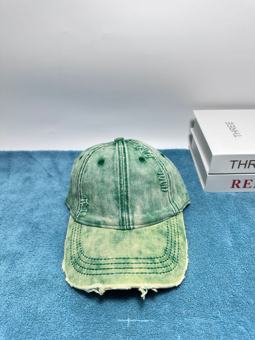 Wholesale Fashionable retro vintage washed hole soft top baseball cap, outdoor sun protection and shading duckbill cap