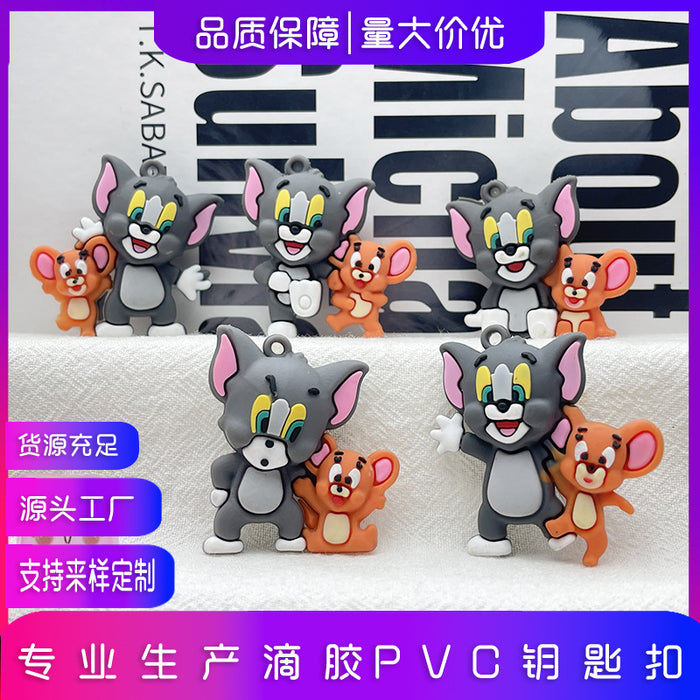 Wholesale   keychain cartoon silicone  pendant cartoon keychain