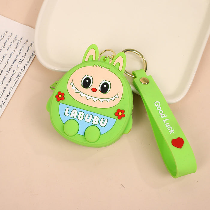 Wholesale New Cartoon Wallet Cute Keychain Storage Bag Silicone Doll Cute Portable Wallet