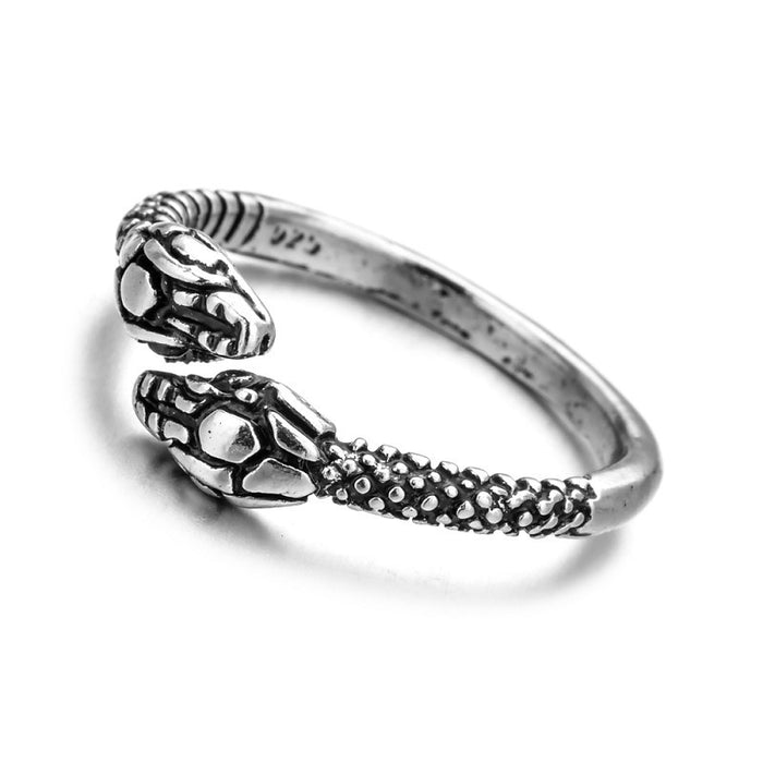 Wholesale European and American Style Personality Snake Ring Cool Ring Retro Open Eye Snake Ring JDC-RS-NH003