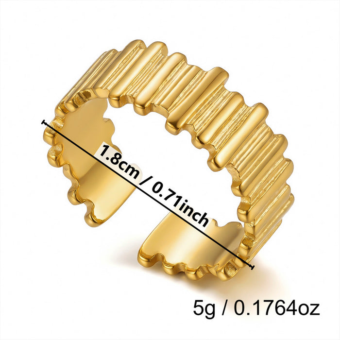 Wholesale Flower Sun Spiral Stainless Steel Open Ring Chic Fashion Jewelry Accessory