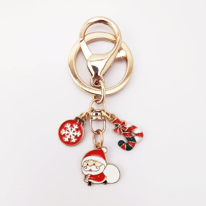 Wholesale Christmas Santa Claus Christmas Tree Keychain JDC-KC-QiChen002