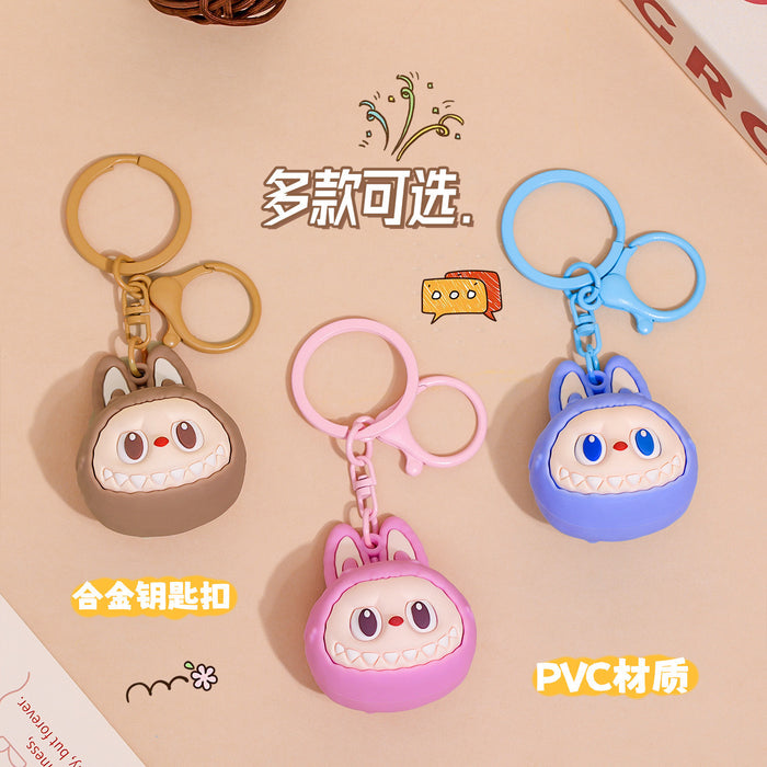 Wholesale Little sheep doll head keychain creative cartoon car bag keychain gift