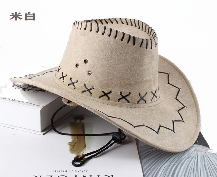 Wholesale Western Cowboy Knight Hat Mongolian Grassland Hat Men's and Women's Wide Brim Sun Hat Summer Hat Outdoor Mountaineering Hat JDC-FH-DG002