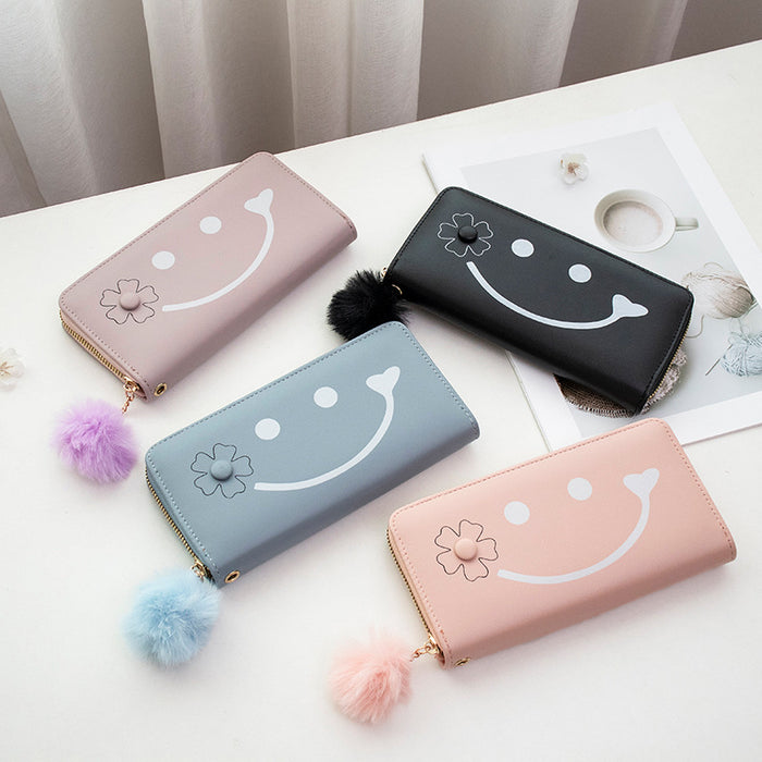 Wholesale Women's Long Coin Purse Fashionable and Simple Cartoon Zipper Wallet Card Bag Multi Slot Wallet JDC-WT-QJR005