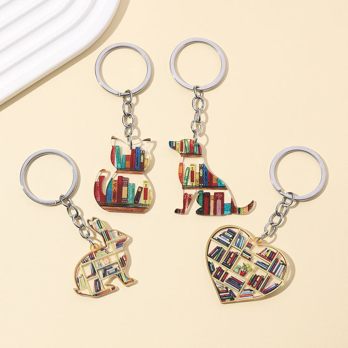 Wholesale Graduation Season Book Love Wooden Keychain JDC-KC-RongR012