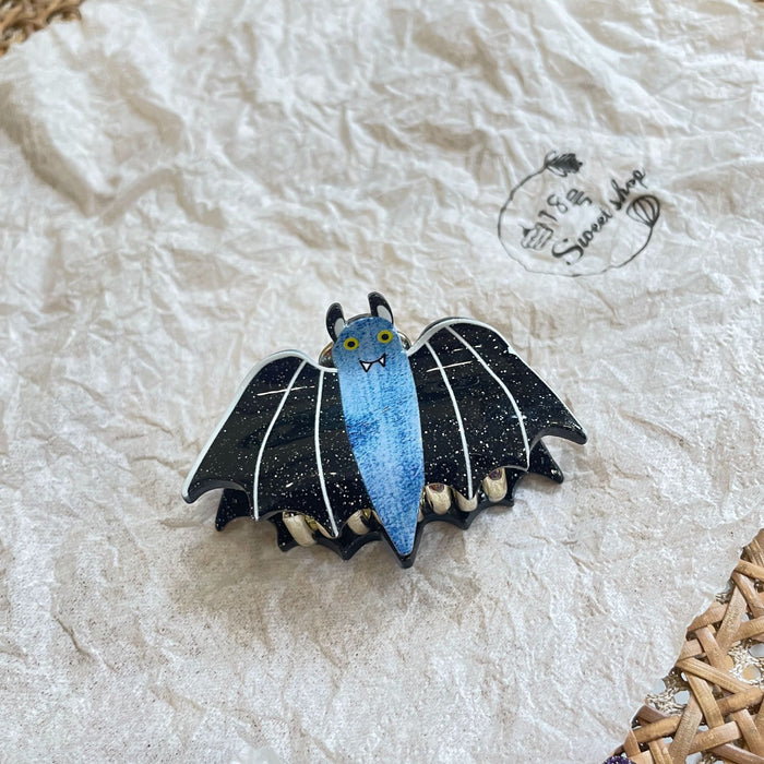 Wholesale Halloween Original  Pumpkin Acrylic Grab Clip Magic Cap Carson Hair Accessories Bat Back Head Cross-border Hair Accessories for Women