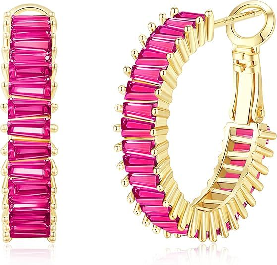 Wholesale Personalized colored zircon ear buckle copper plated genuine gold retro ear ring earrings