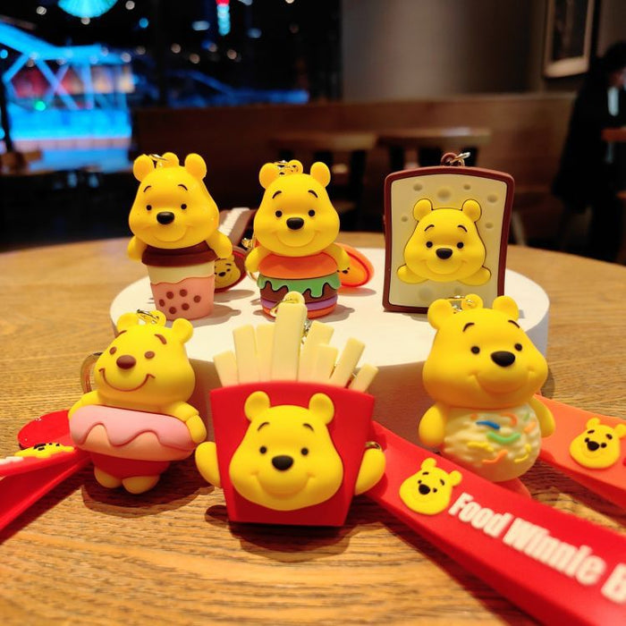 Wholesale Cartoon Foodie Creative Bear Couple Doll Pendant Keychain JDC-KC-ShuoT004