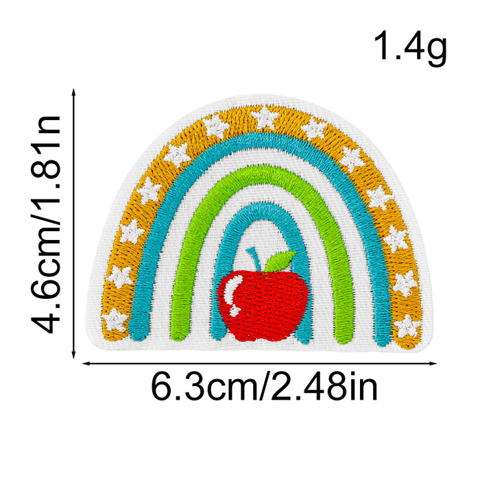 Wholesale Teachers'  Day Rainbow Pencil Cloth DIY Patches