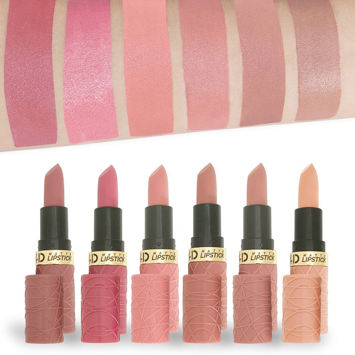 Wholesale A set of 6 new matte matte matte lipstick modern brown red lipstick set