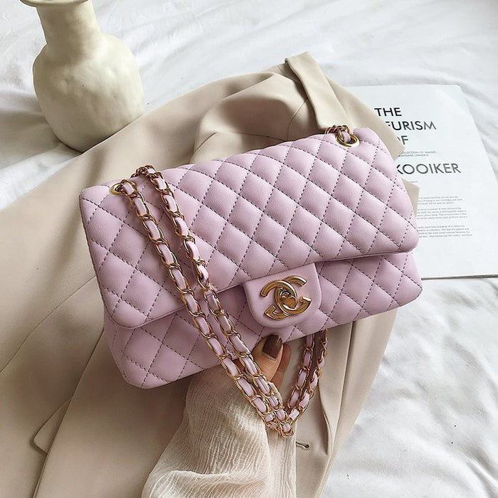 Wholesale Trendy Women' s PU Chain Crossbody Bag White Quilted ing Medium for Boutique