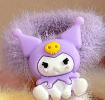 Wholesale Candy Color Cute Cartoon Hair Band Hair Ring Does Not Hurt The Hair Children's Rubber Band Female Low Ball Head Plush Hair Band JDC-HS-Wangl003