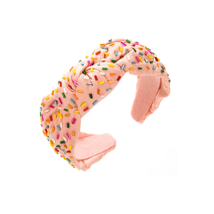 Wholesale Hand-ed glass tube headband with wide band