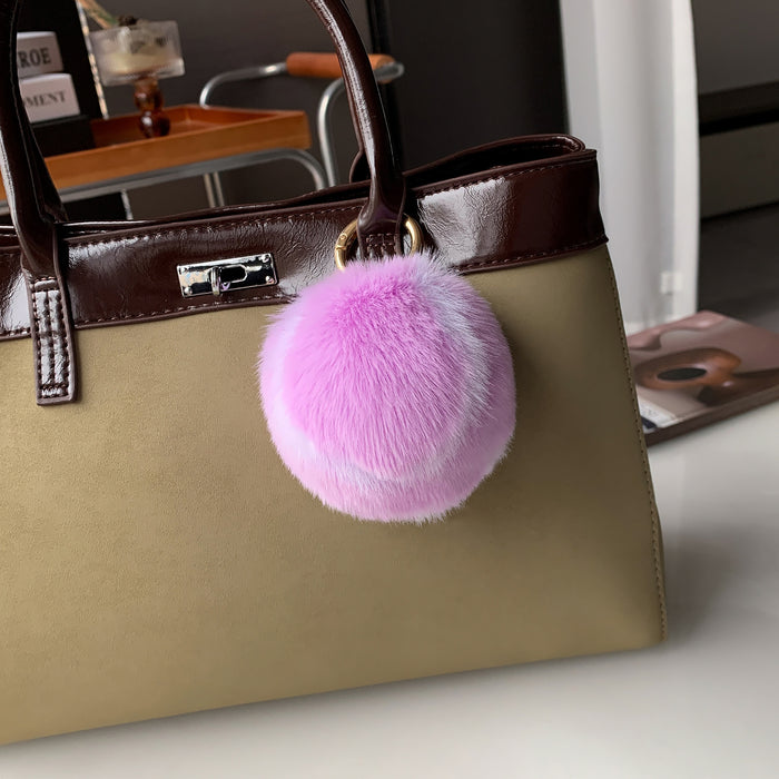 Wholesale Imitation rabbit fur car keychain backpack pendant
