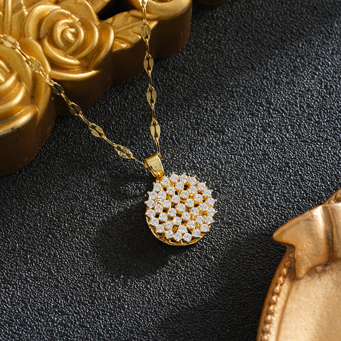 Wholesale Rotating Bauhinia Flower Necklace