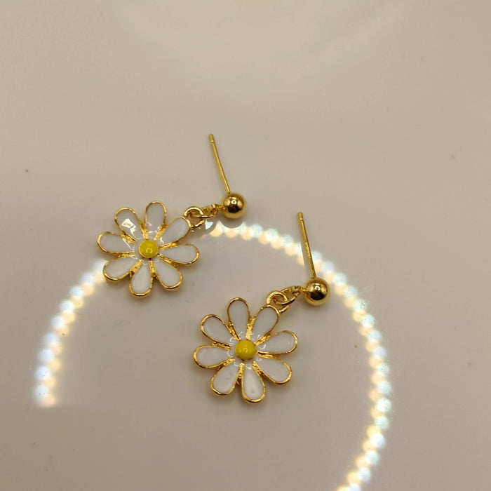 Wholesale Daisy Alloy Earrings JDC-ES-Chengx008