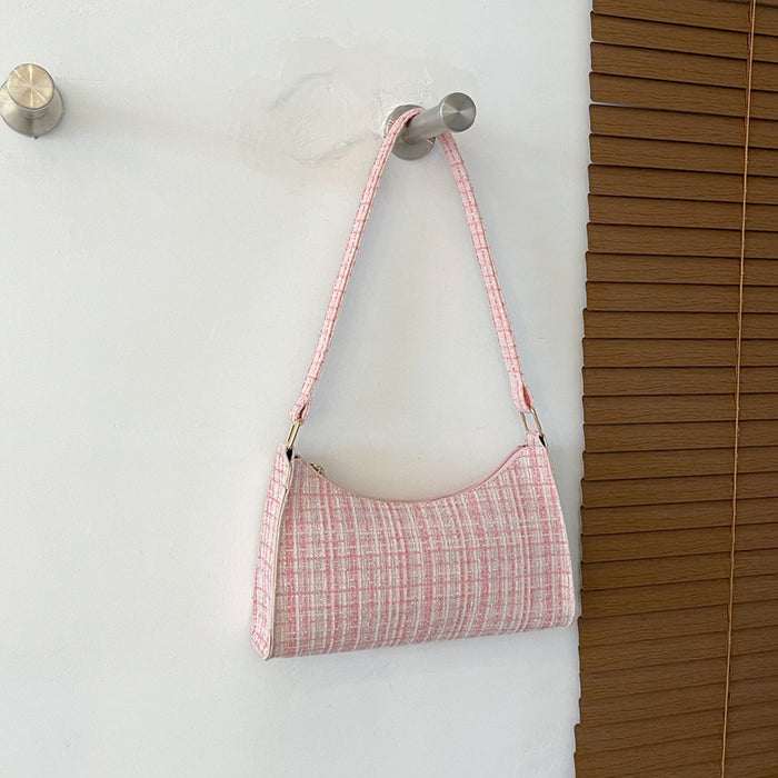 Wholesale Plaid Small Women' s Underarm Bag Cute Casual Phone Gift Resale