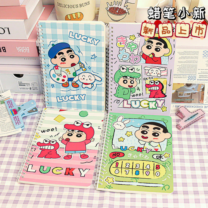 Wholesale 4 Sets of A5 Coil Cartoon Paper Notebook JDC-NK-YYC002