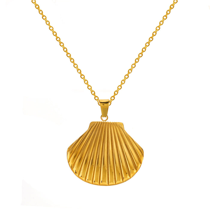 Wholesale Stainless steel Women's Marine Elements Shell Earrings Necklaces suit