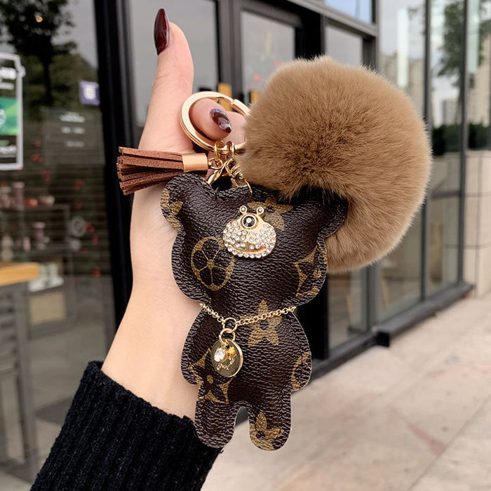 Wholesale PU Bear Keychain JDC-KC-ZhengY001