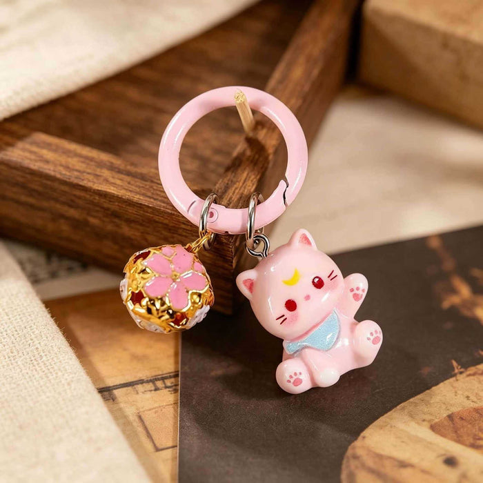 Wholesale Cute Cartoon Cat Keychain Resin Bag Charm Pendant For School Bags And Handbags Boutique Resale Accessory