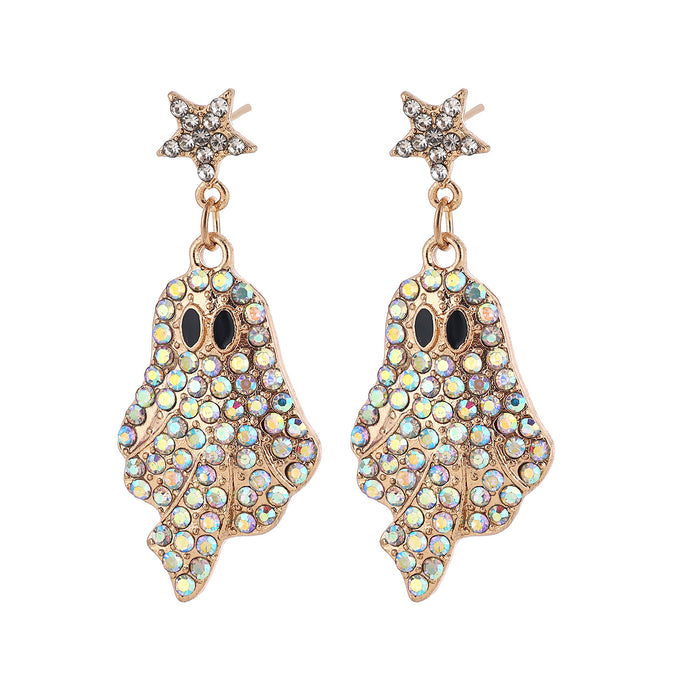 Wholesale -themed full rhinestone earrings