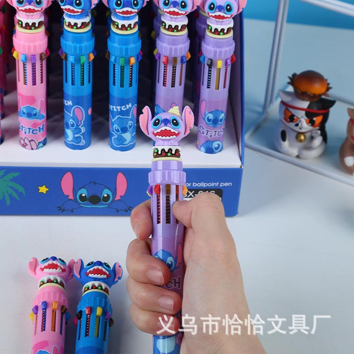 Wholesale Random Cartoon multi-color press ballpoint pen color pen stationery