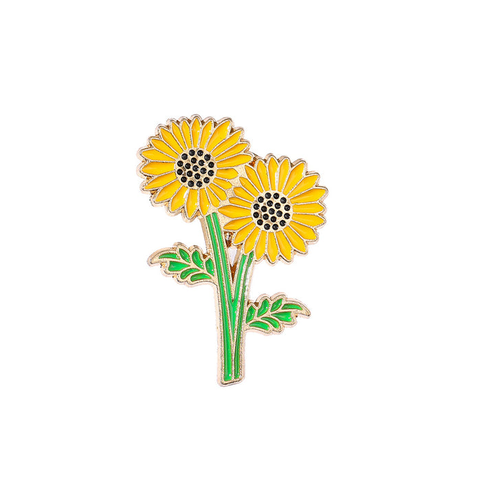 Wholesale Stylish Metal Flower Brooch Pin Elegant Lily Sunflower Poppy Badge Fashion Accessory Boutique Resale Gift