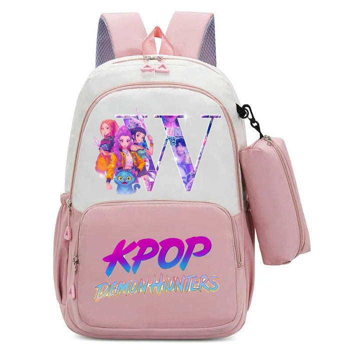 Wholesale Alphabet Cartoon Print Two-Piece Backpack Set for Primary and Middle School Students