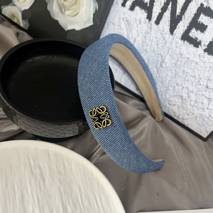 Wholesale Denim Wide Edge Fabric Headband JDC-HD-Asha002