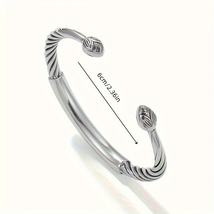 Wholesale Alloy Bracelet Men's Personalized Open Bracelet Retro Twisted Wire Bracelet Men's Bracelet