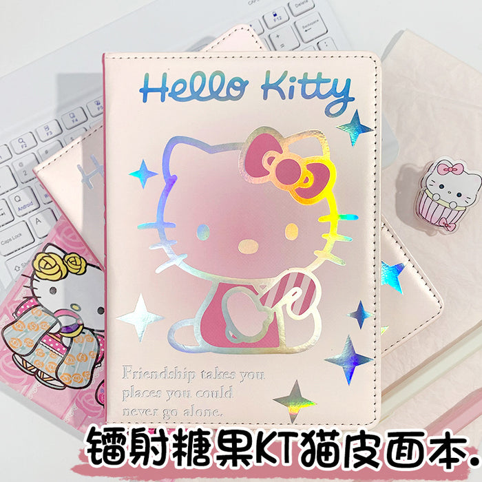 Wholesale 5pcs Cute Cat Coloring Page Notebook Laser Hand Ledger  Leather Notepad