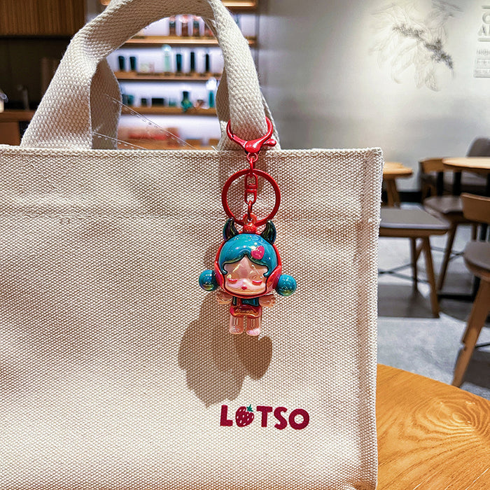 Wholesale Creative Electroplating Dreamy Girl Keychain Cute Cartoon Couple Bag Pendant