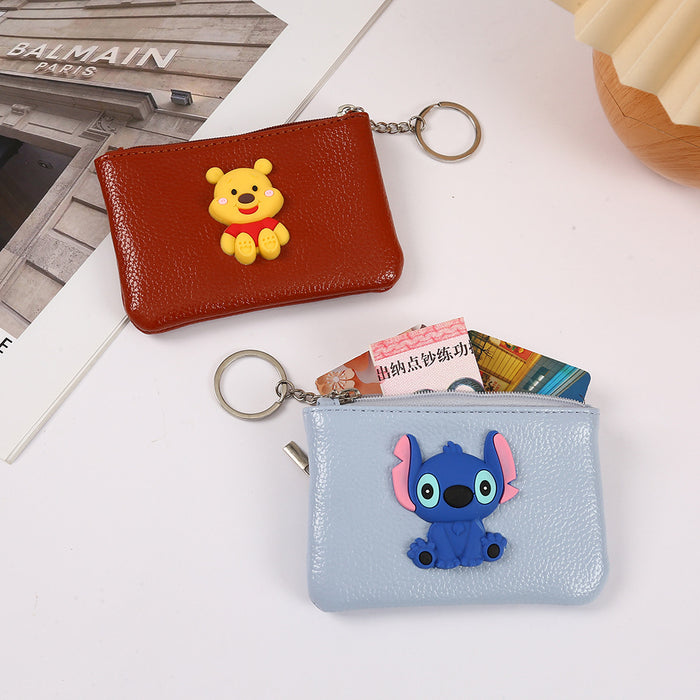 Wholesale Cartoon Cute PU Zipper Coin Purse Keychain JDC-KC-YiK008