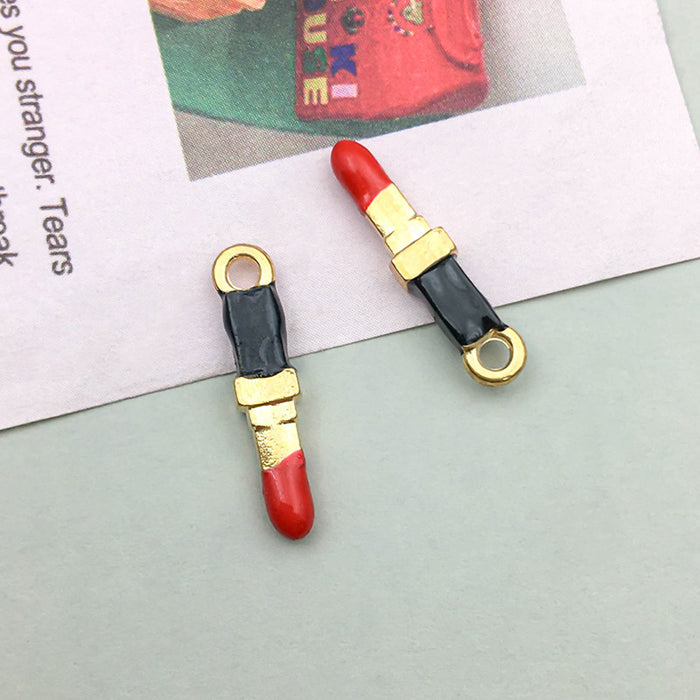 Wholesale DIY Red Oil-Drip Alloy Charms