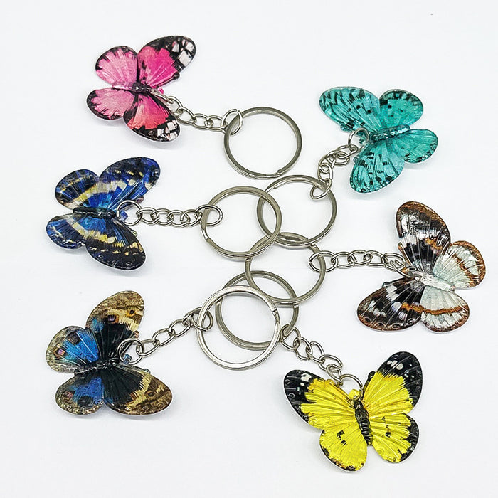 Wholesale Butterfly Pendant Bead Acrylic Keychain JDC-KC-TYS012