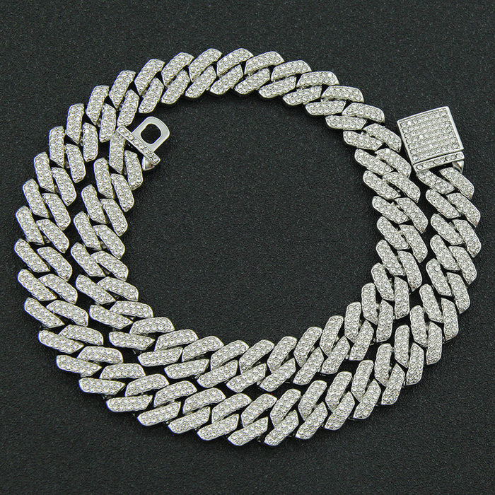 Wholesale hip-hop full-Diamond Cuban chain necklace