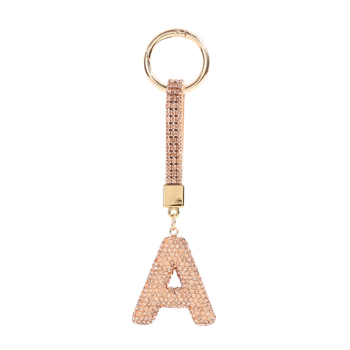 Wholesale Diamond Letter Keychain Car Key Pendant Diamond English Letter Key Chain